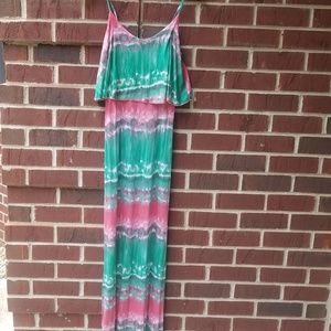 Neblina pretty womens tie dyed maxi dress.